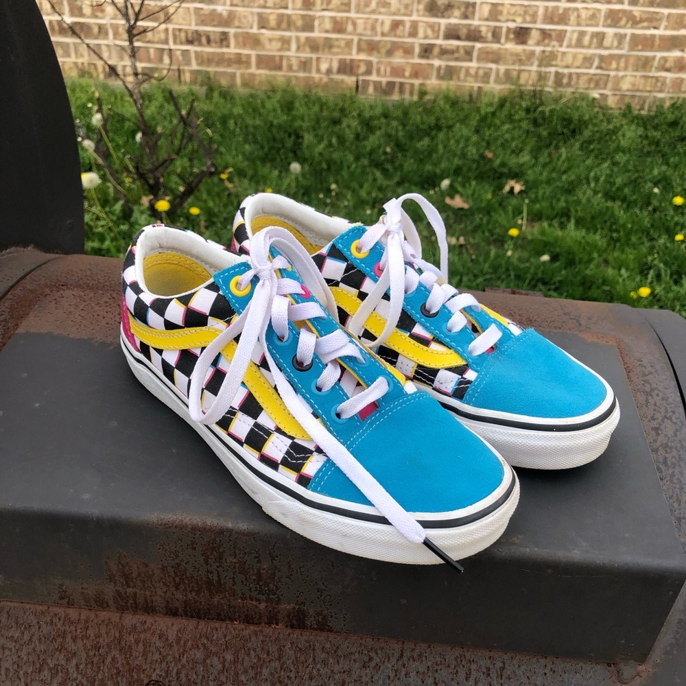 Old Skool Checkerboard Vans - Picture 1 of 4
